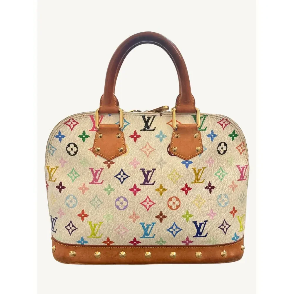 Louis Vuitton x Takashi Murakami Alma MM White Multicolor Monogram Bag